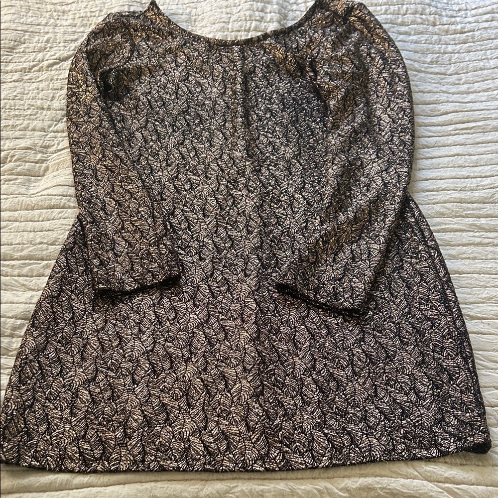 Haute Monde Black and Gold Dress